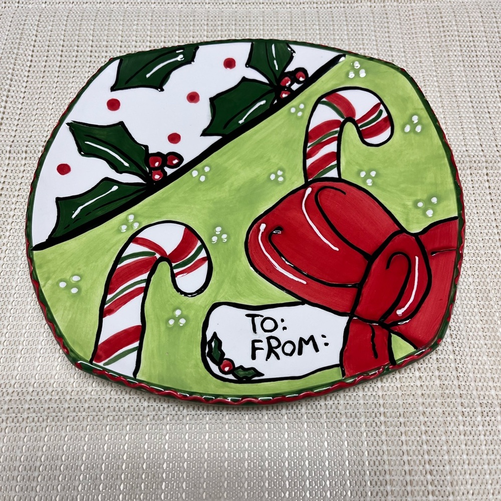 Joanne Delomba With Love For Lotus Ceramic Christmas Dish Festive & Fun!